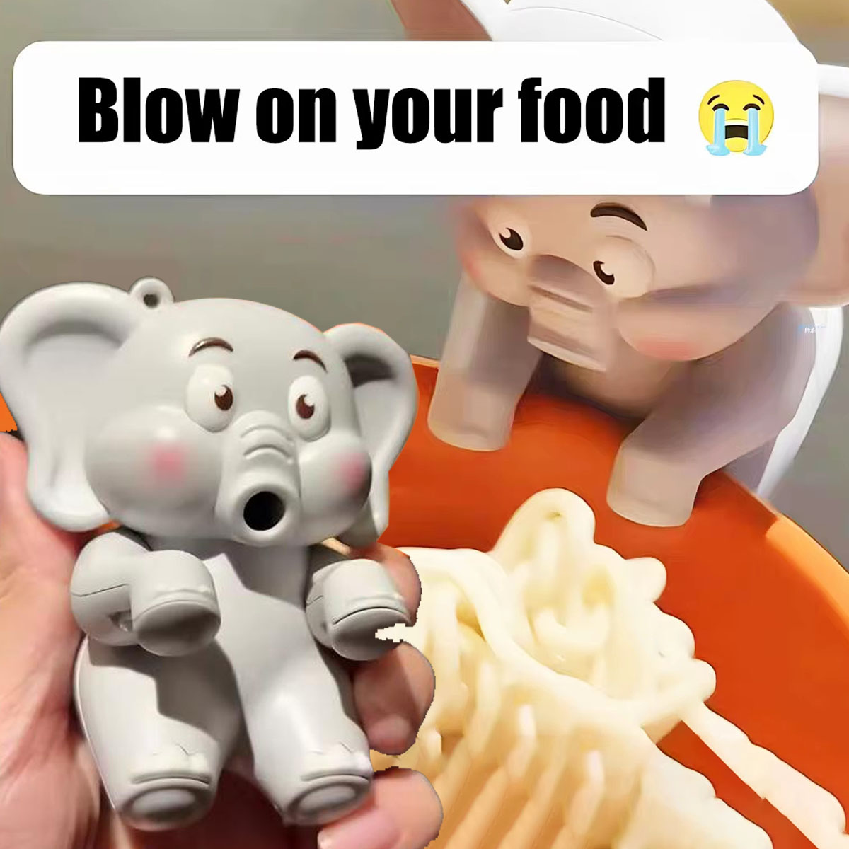 Baby 1 Year Food - Cute Elephant Mini Fan Baby Feeding