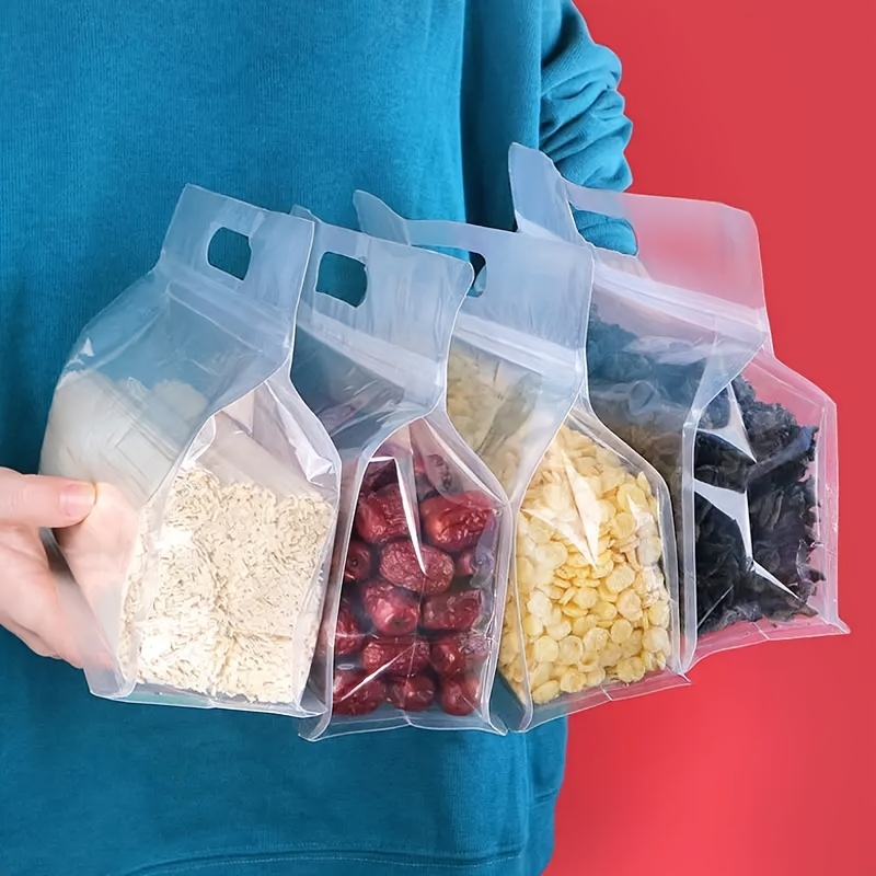 Food Pouch Reusable - 10pcs Reusable Self-Sealing Food Storage Bags