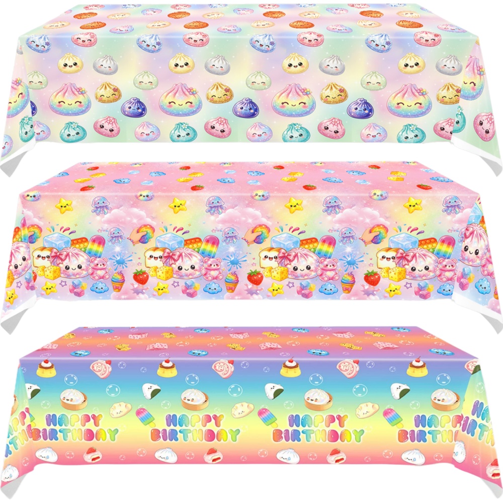 Baby 1 Year Food - 137x274cm Disposable Squishy Dumpling Tablecloth Birthday
