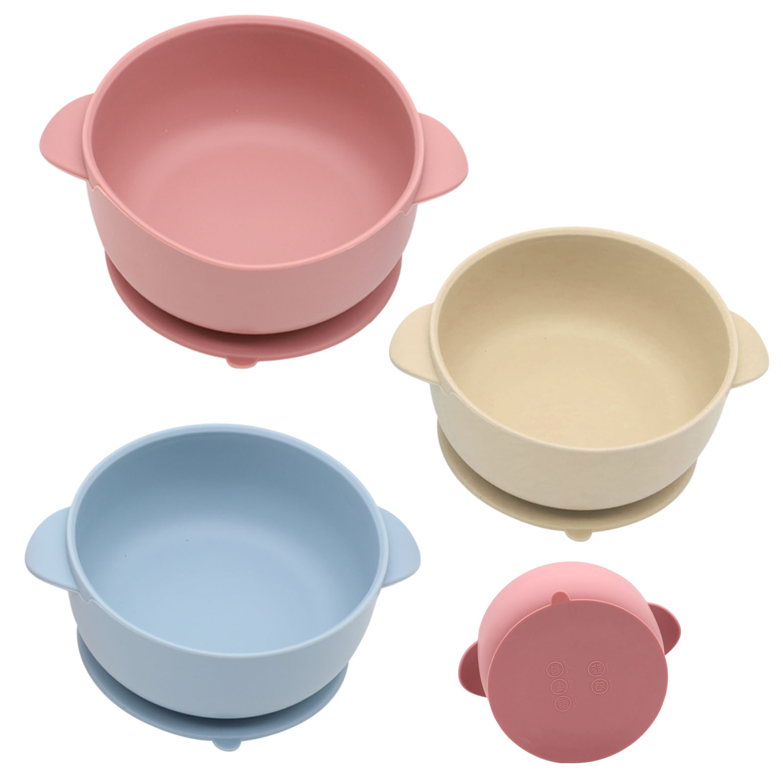 3pcs silicone bowl with lid, f - Baby Food Diary ulasan dan harga