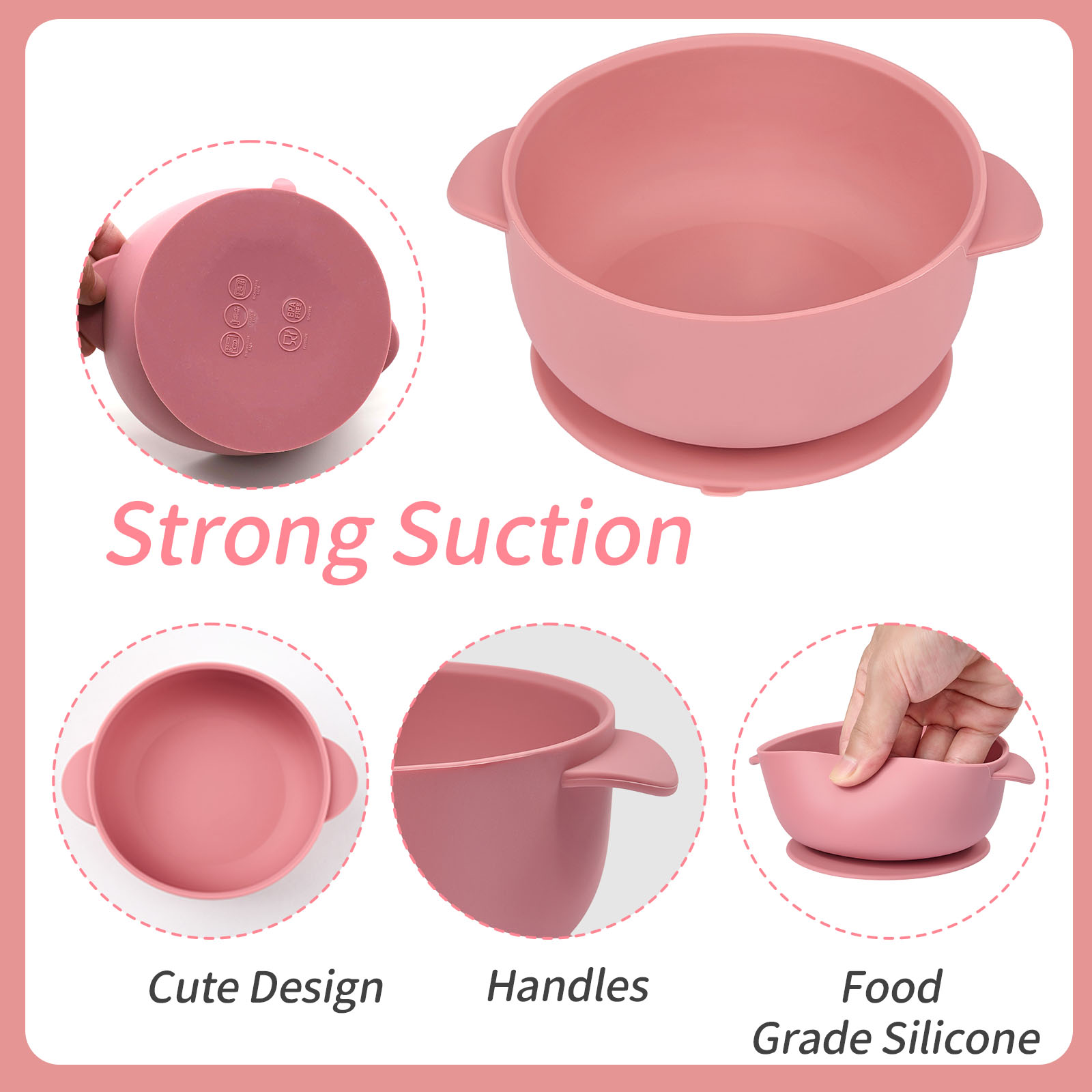 3pcs silicone bowl with lid, f - Baby Food Diary ulasan dan harga