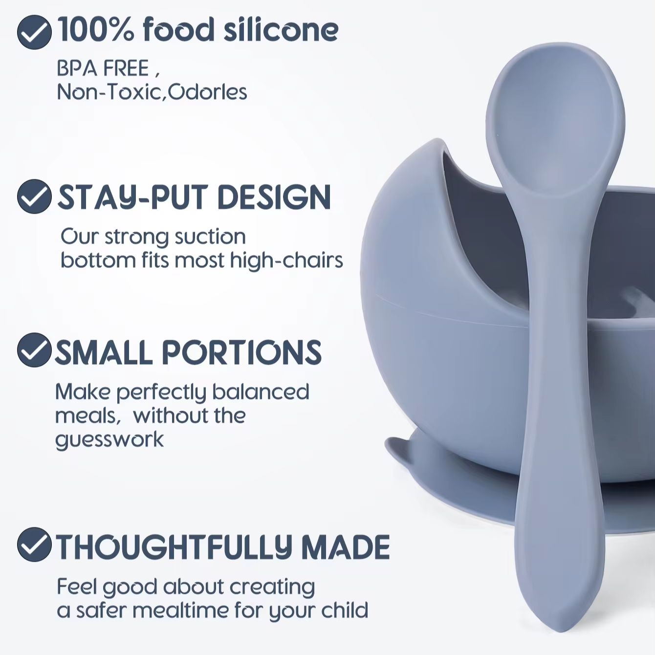2PC Silicone Sucker Bowl Feedi - Baby Food Diary ulasan dan harga
