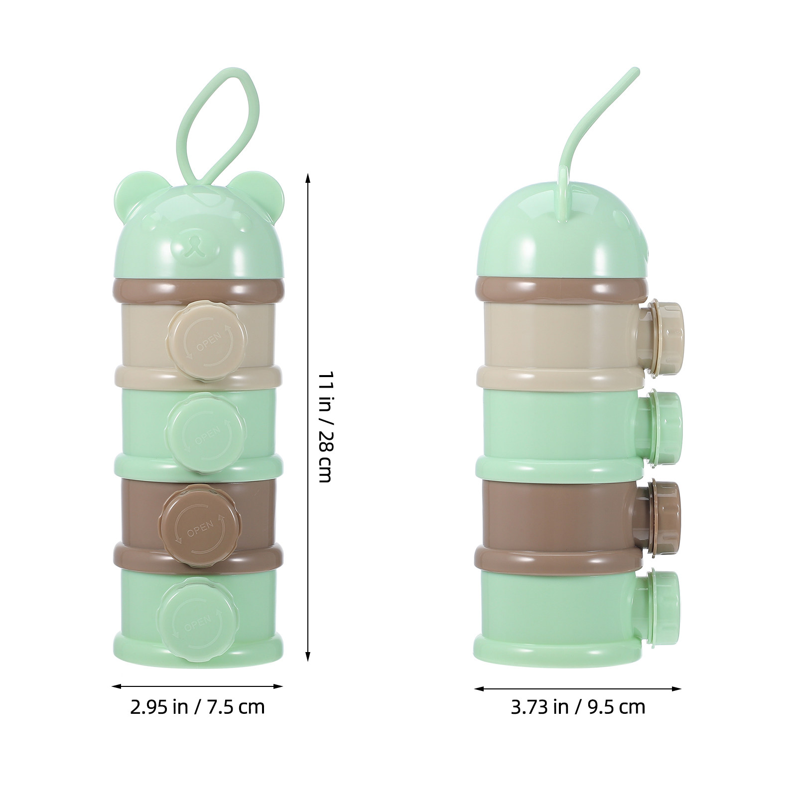 4-Section Portable Milk Powder - Food Box Baby ulasan dan harga