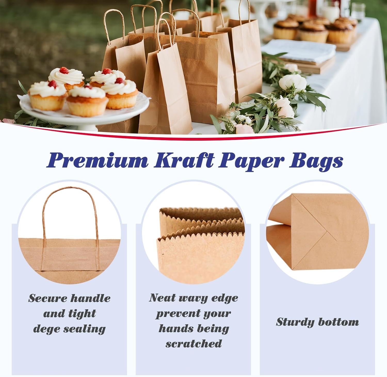Kraft Paper Bag, 20 Pieces, La - Food Pouch Reusable ulasan dan harga