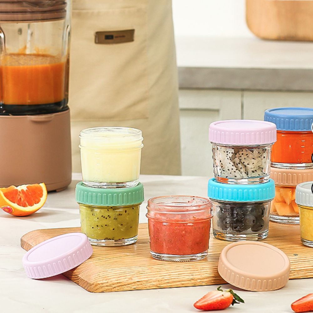 6pcs Multipurpose Glass Baby F - Baby Food Jars ulasan dan harga