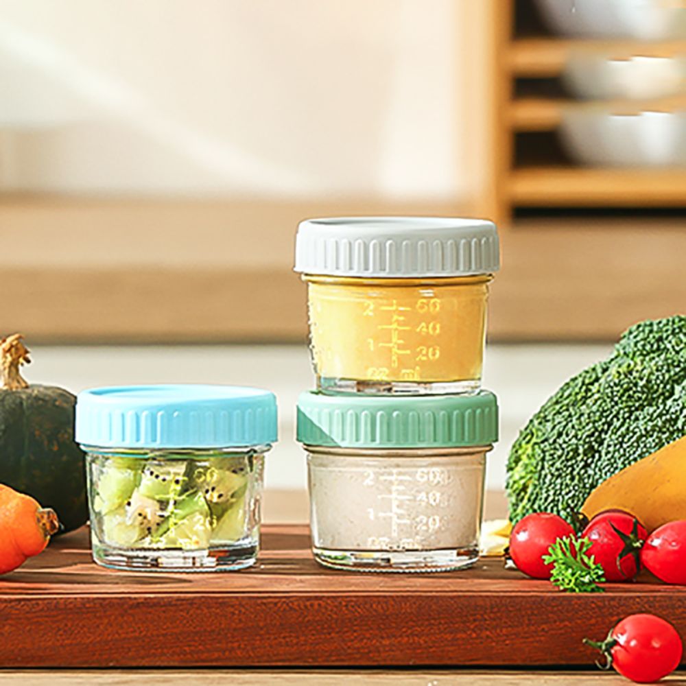 6pcs Multipurpose Glass Baby F - Baby Food Jars ulasan dan harga