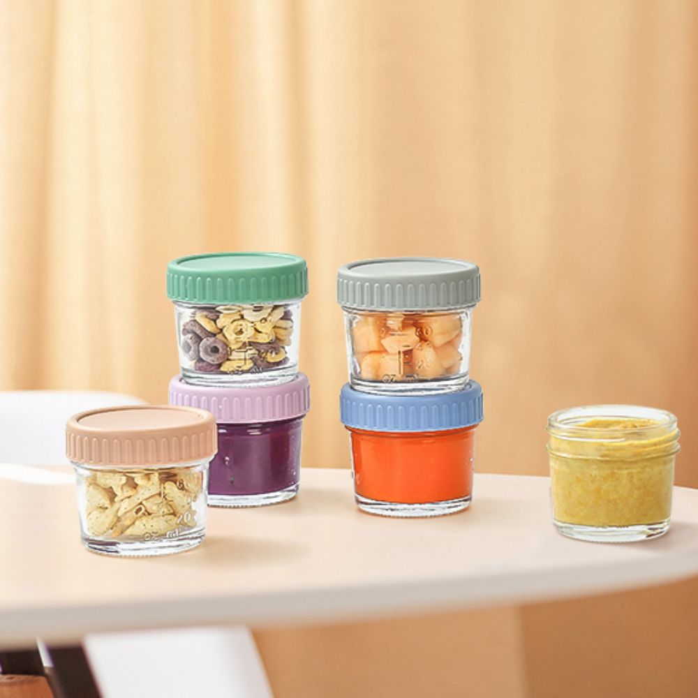 6pcs Glass Baby Food Jar Reusa - Baby Food Jars ulasan dan harga