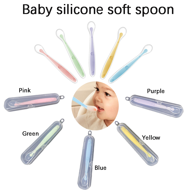 1PC Baby Silicone Spoon Baby C - Baby Food Delivery ulasan dan harga