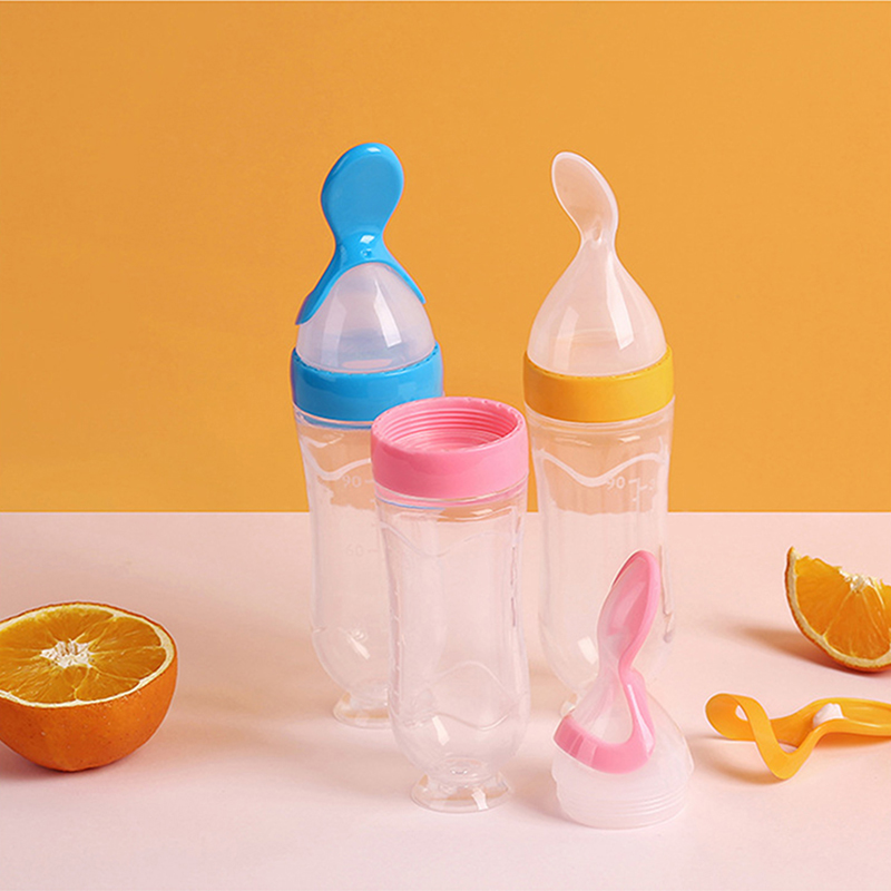 Squeezing Feeding Bottle Silic - Baby Food Category ulasan dan harga