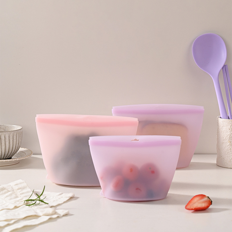 Self-Sealing Silicone Storage  - Food Pouch Reusable ulasan dan harga