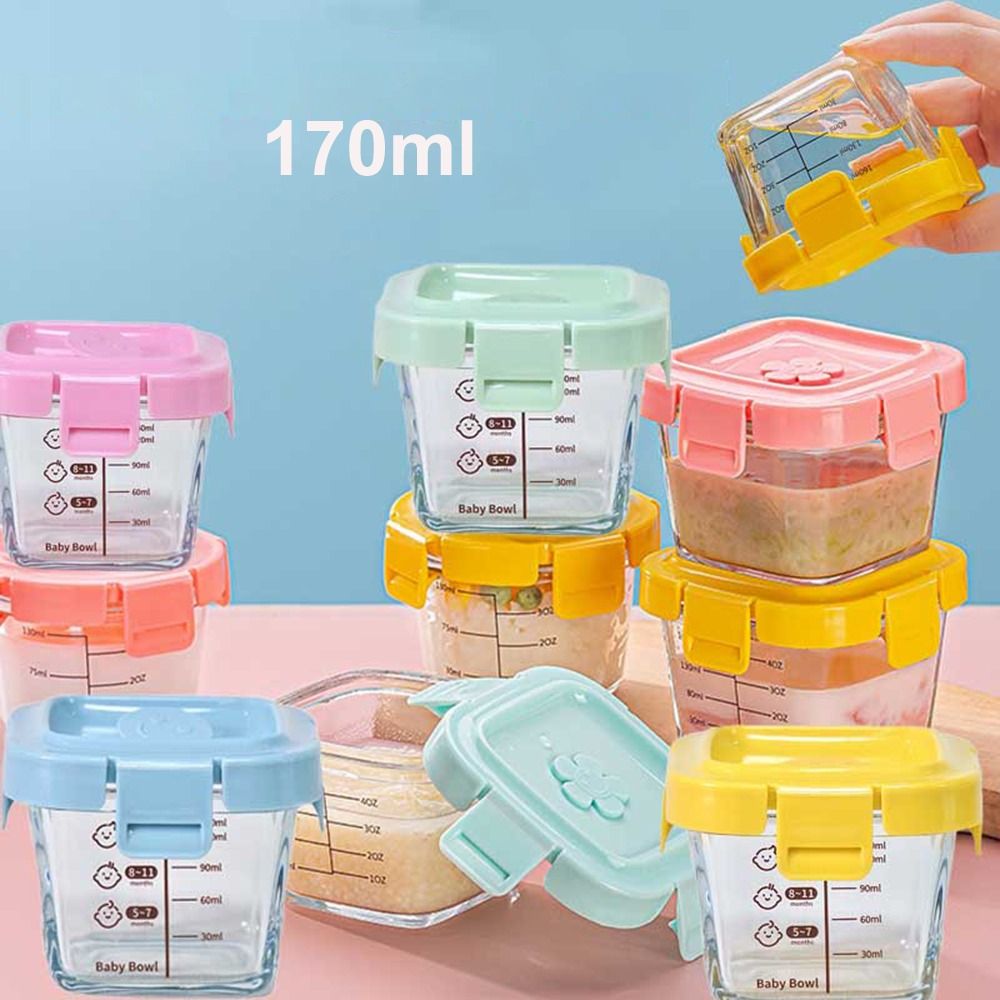 170ml Glass Food Storage Box F - Baby Food Jars ulasan dan harga