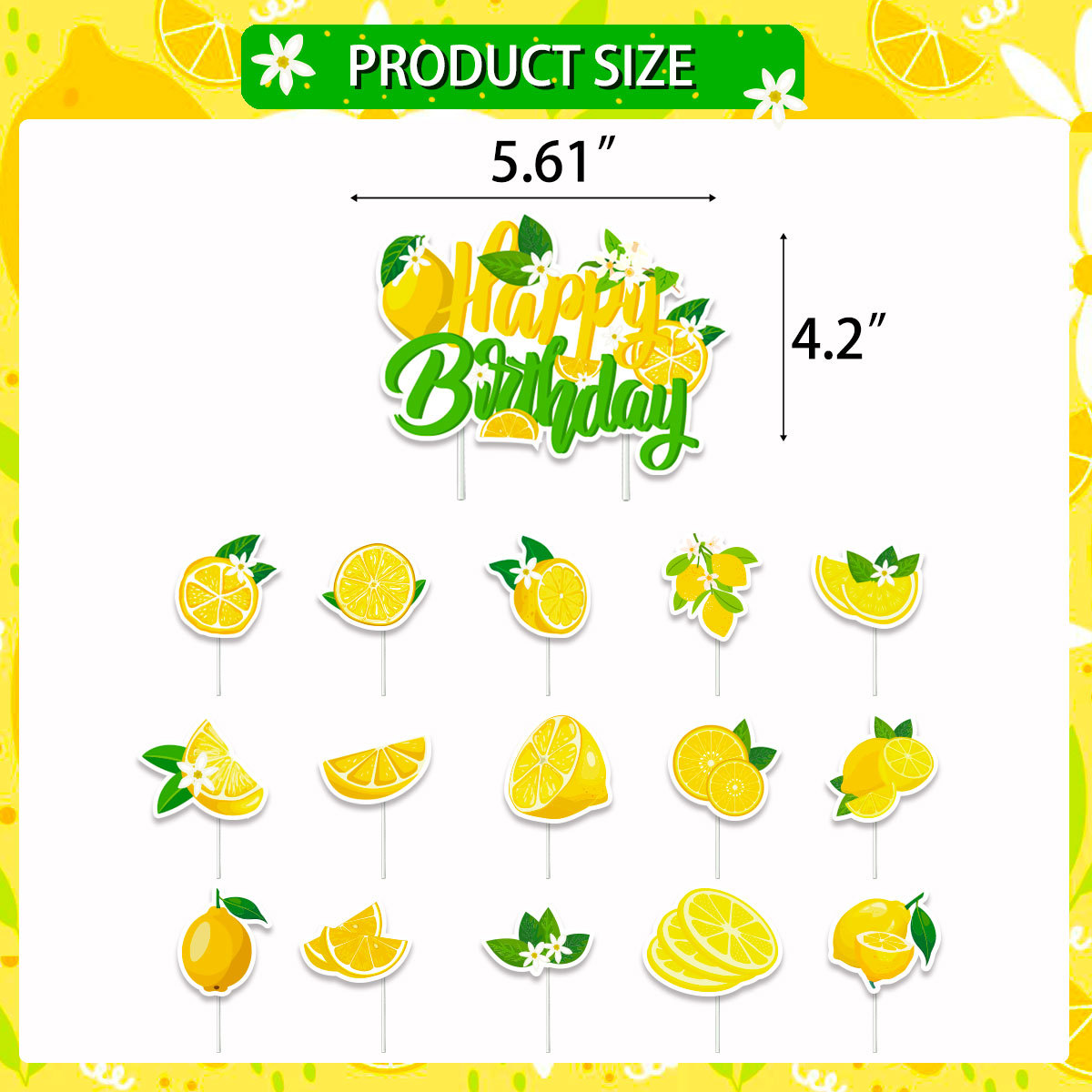 Lemon Cupcake Toppers Summer C - Baby 1 Year Food ulasan dan harga