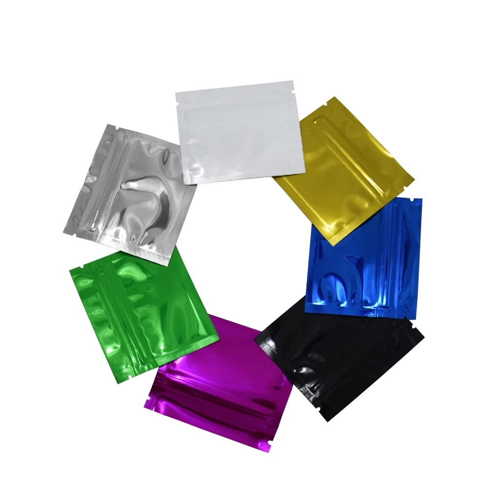 100Pcs Colorful Glossy Aluminu - Food Pouch Reusable ulasan dan harga