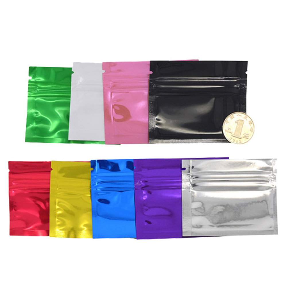 100Pcs Colorful Glossy Aluminu - Food Pouch Reusable ulasan dan harga