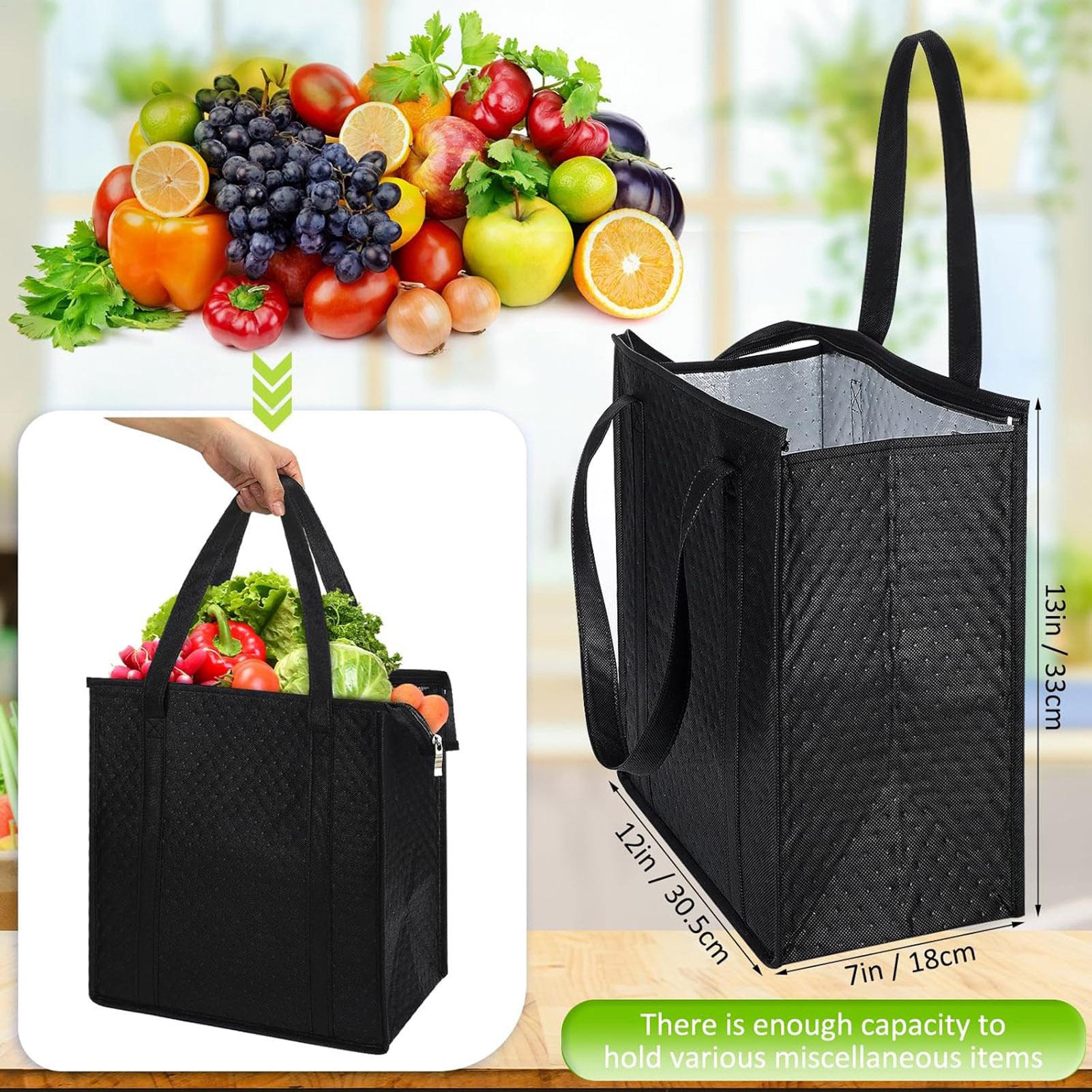 2 Pieces Insulated Grocery Bag - Food Pouch Reusable ulasan dan harga