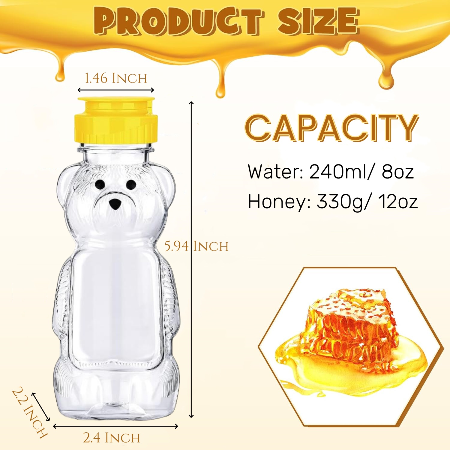 12-36pcs Plastic Bear Honey Ja - Baby Food Jars ulasan dan harga